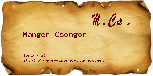 Manger Csongor névjegykártya